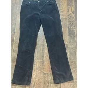 Lands' End Women's 6~ Black Cords Straight Leg Corduroy